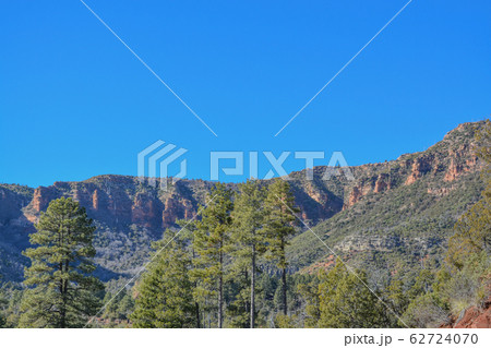 The Mogollon Rim mountain range in Tonto National Forest. Near Payson, Gila County, Arizona USA The Mogollon Rim mountain range in Tonto National Forest. Near Payson, Gila County, Arizona USA 62724070