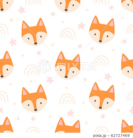 Cute fox seamless pattern background 62727469