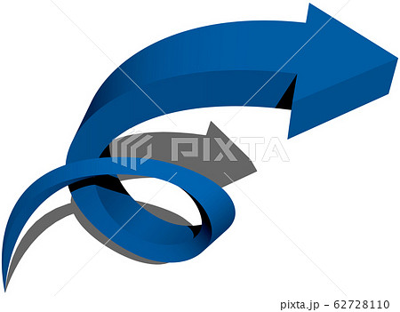 ベクターイラスト 徐々に大きくなるループ状の矢印イメージ 背景透明のイラスト素材 62728110 Pixta