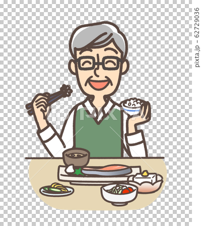 おじいさん　楽しい食事　和食 62729036