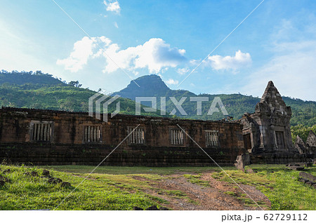 Vat Phou (Wat Phu) temple The ruined Khmer temple Vat Phou (Wat Phu) temple The ruined Khmer temple 62729112