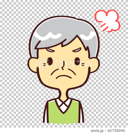 年長面部表情生氣 年長面部表情生氣 62730040