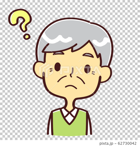 Senior man, facial expression, doubt Senior man, facial expression, doubt 62730042
