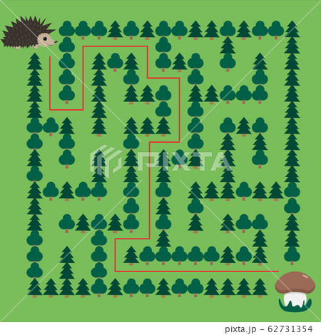 Hedgehog and Mushroom Maze educational game for 62731354