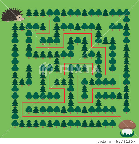 Hedgehog and Mushroom Maze educational game for Hedgehog and Mushroom Maze educational game for 62731357