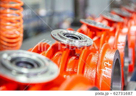 painted engine parts in the shop in the 62731687