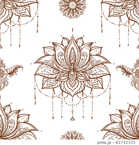 Ornate Lotus flower. 62732335