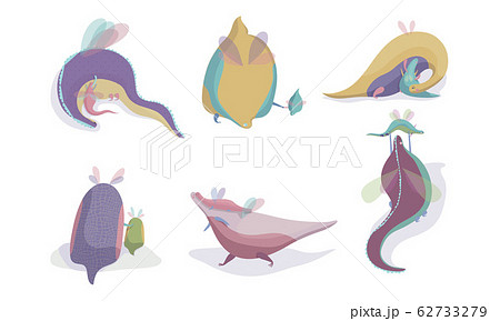 Fairy Dragons with Small Wings Playing with Their Cubs Vector Set Fairy Dragons with Small Wings Playing with Their Cubs Vector Set 62733279