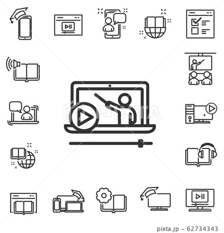 Online education icon set 62734343