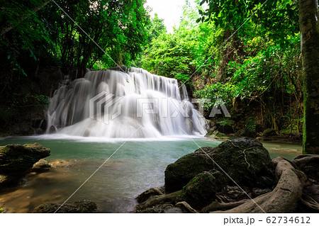 Waterfall with colorful trees, Huai Mae Khamin Waterfall ,Karnchanaburi Thailand Waterfall with colorful trees, Huai Mae Khamin Waterfall ,Karnchanaburi Thailand 62734612