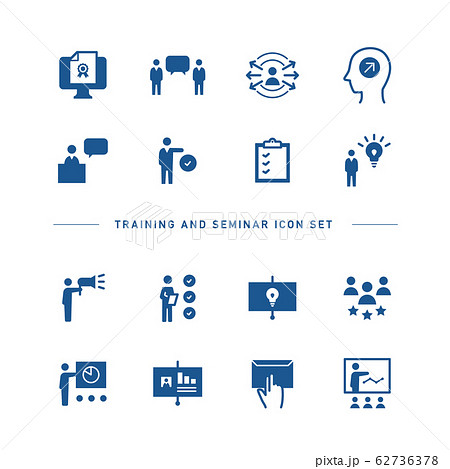 TRAINING AND SEMINAR ICON SET TRAINING AND SEMINAR ICON SET 62736378