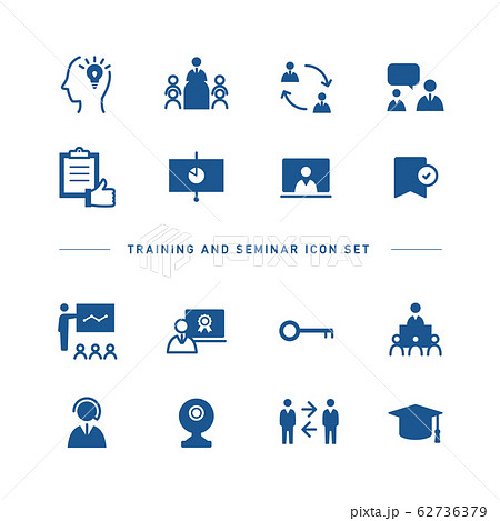 TRAINING AND SEMINAR ICON SET TRAINING AND SEMINAR ICON SET 62736379