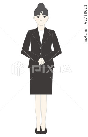 スーツを着た女性のイラストのイラスト素材