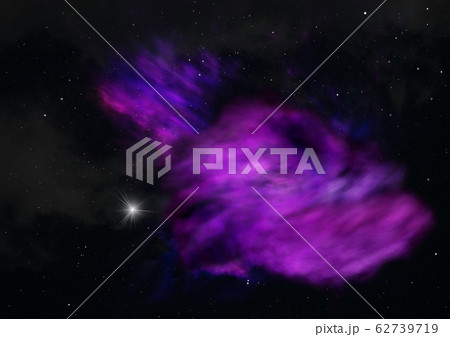 Star field in space and a nebulae. 3D rendering Star field in space and a nebulae. 3D rendering 62739719