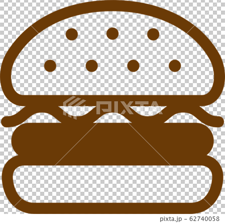 ハンバーガーアイコンイラスト ハンバーガーアイコンイラスト 62740058