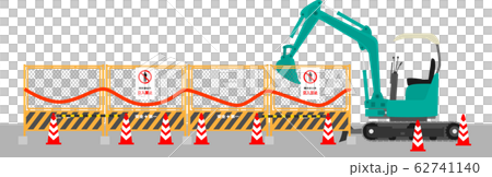 Construction site excavator 62741140