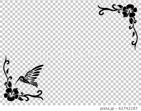新藝術風格鳥花裝飾框架圖 62742287