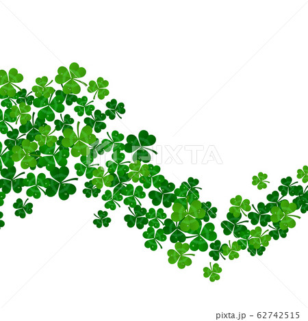vector green shamrocks wave on white background vector green shamrocks wave on white background 62742515