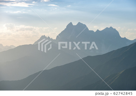 Beautiful landscape with sunset in mountains Beautiful landscape with sunset in mountains 62742845