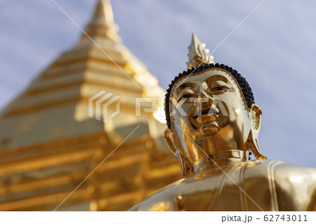 Golden Buddha statue at Wat Phra That Doi Suthep Golden Buddha statue at Wat Phra That Doi Suthep 62743011