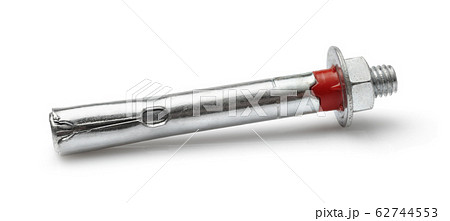 Anchor bolt for concrete wall isolated on white 62744553