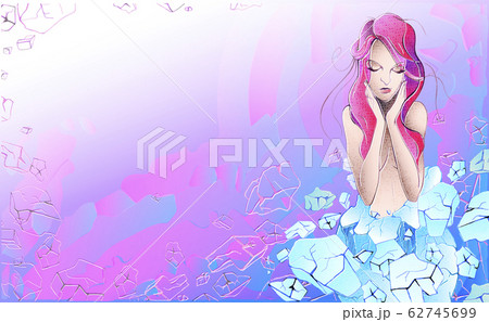 A slender girl emerges from an ice statue of a fat woman. The concept of weight loss, fitness, healthy lifestyle, liposuction surgery. 62745699