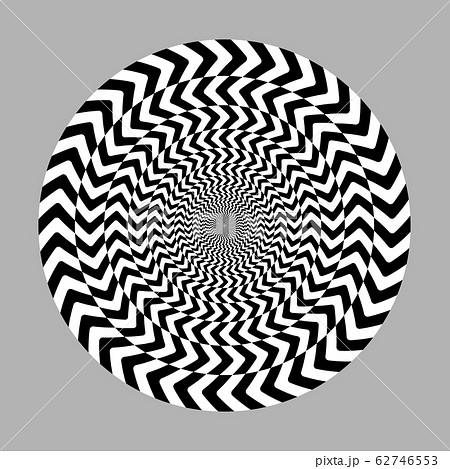 Geometric Optical Illusion White And Black Circleのイラスト素材