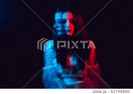 portrait of a crazy mentally ill girl paranoid with mental disorders portrait of a crazy mentally ill girl paranoid with mental disorders 62746600