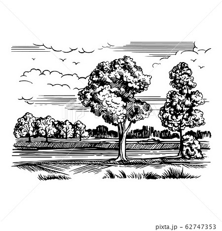 Landscape With The Riverのイラスト素材