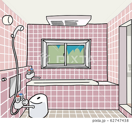 天井に換気乾燥暖房機がついた在来のお風呂 62747438