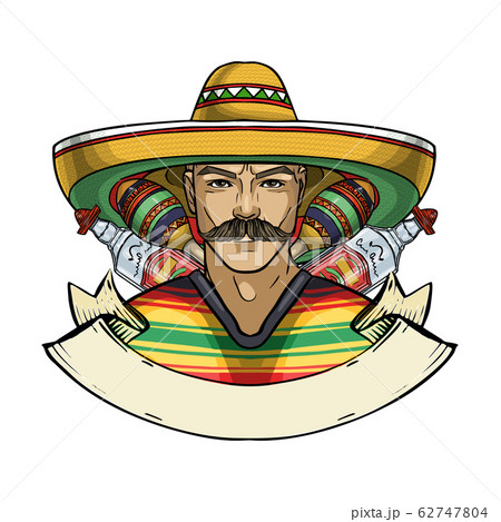 Hand drawn sketch mexican man Hand drawn sketch mexican man 62747804