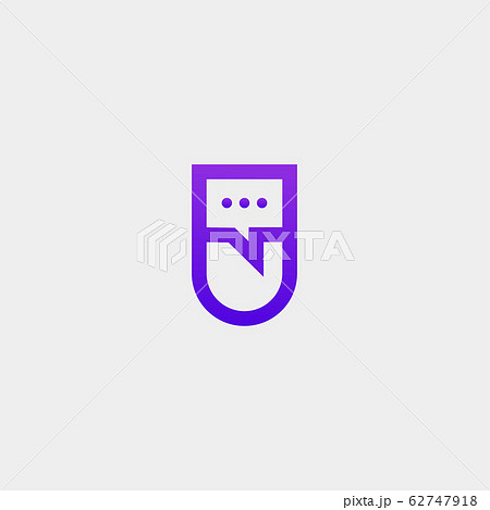 Letter U Chat Logo Design Template Vector 62747918
