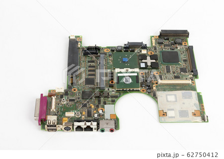 Close up of motherboard laptop with USB , PS2, Close up of motherboard laptop with USB , PS2, 62750412