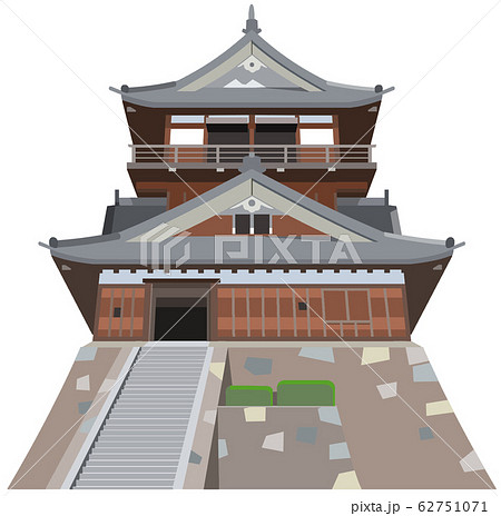 丸岡城イメージ 観光地イラストアイコンのイラスト素材