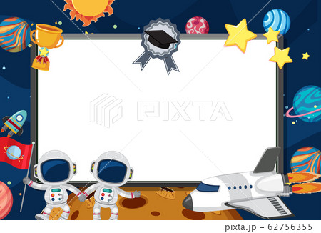 Frame template design with space theme 62756355