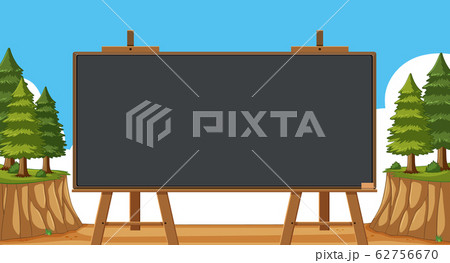 Background design with blank blackboard in the 62756670
