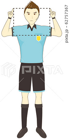 VAR(ビデオアシスタントレフェリー)を示す審判 62757367