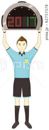 レフリーボードを持つ審判 レフリーボードを持つ審判 62757378