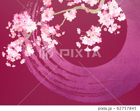 背景 和 和風 和柄 日本 春 桜 夜桜のイラスト素材