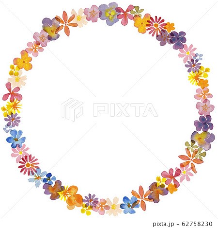spring flowers wreath 62758230