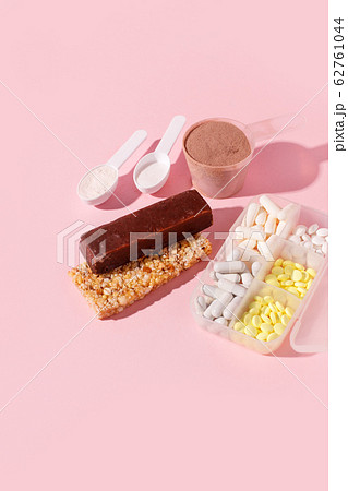 Protein powder, scoop, energetic musli bars, Protein powder, scoop, energetic musli bars, 62761044
