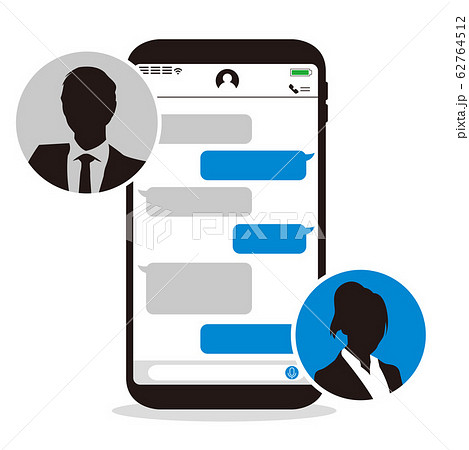 Chat app vector illustration smartphone 62764512