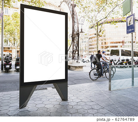 Mock up Banner stand Media Advertisement Outdoor Information board Europe city Mock up Banner stand Media Advertisement Outdoor Information board Europe city 62764789