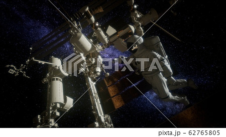 Astronaut outside the International Space Station 62765805