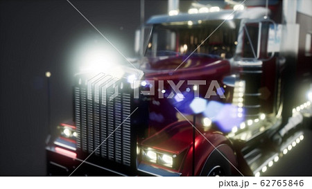 Bright American Lorry Track In Studioのイラスト素材