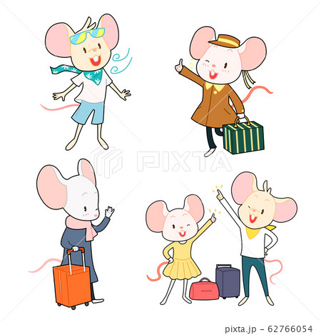 Year of the rat 2020, set of cute rat cartoon characters illustration 009 62766054