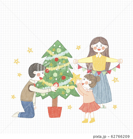 Happy time of family in winter illustration 001 62766209