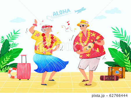 Happy senior life, healthy active lifestyle concept illustration 012 62766444