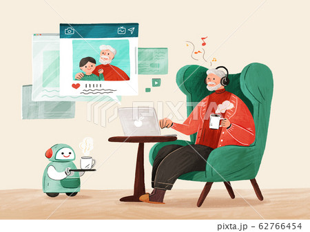 Happy senior life, healthy active lifestyle concept illustration 004 Happy senior life, healthy active lifestyle concept illustration 004 62766454