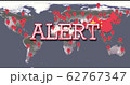 Coronavirus Alert Word - World Map 62767347